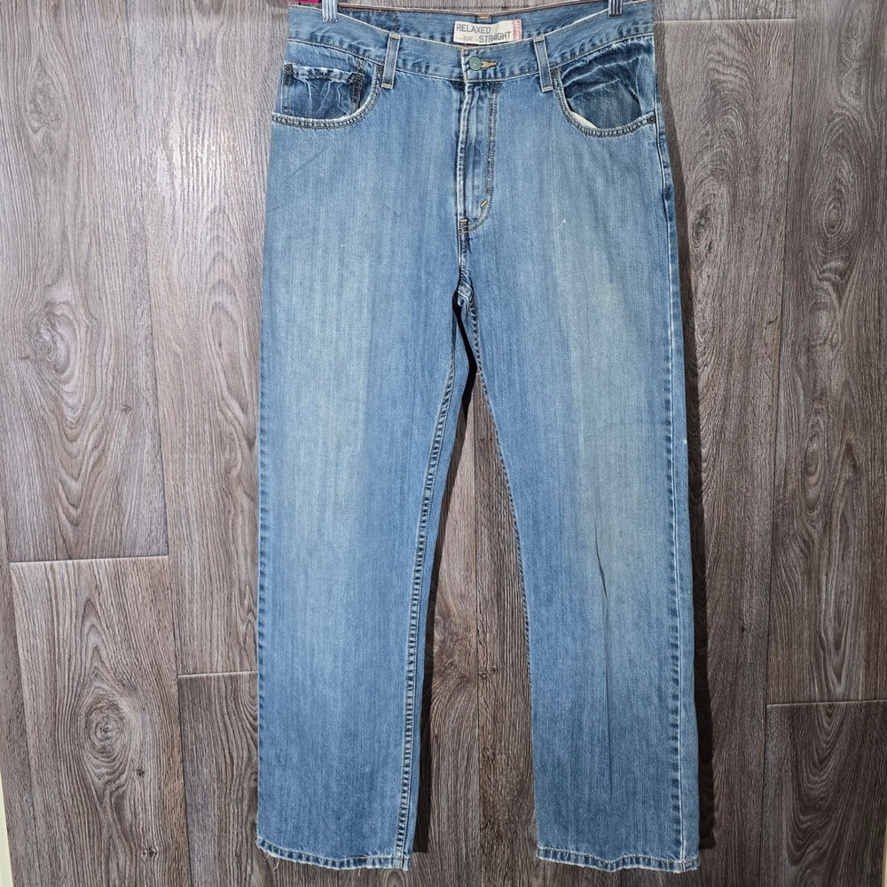 Levi's 559 Relaxed Straight Leg Jeans Mens Size 34 Light Wash Denim Pants